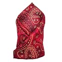 VOICI France Men's Pocket Square for Tuxedo Dinner Jacket Suit Sherwani or Bundy Paisley Design Satin Fabric Free Size