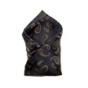 VOICI France Men's Pocket Square, checked &amp; paisley design, free size, Microfiber Satin fabric
