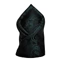 VOICI France Men's Pocket Square, checked &amp; paisley design, free size, Microfiber Satin fabric