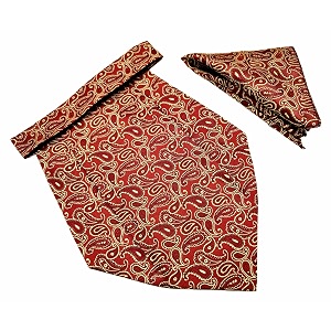 voici france mens paisley cravat ascot necktie pocket square microfiber fabric free size