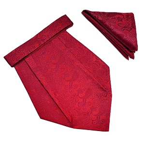 voici france mens paisley cravat ascot necktie pocket square microfiber fabric free size