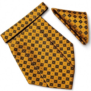 voici france mens paisley cravat ascot necktie pocket square microfiber fabric free size