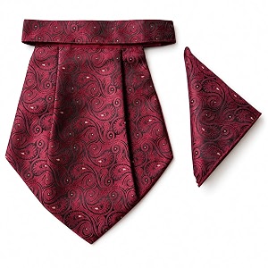 voici france mens paisley cravat ascot necktie pocket square microfiber fabric free size