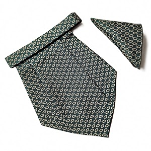voici france mens paisley cravat ascot necktie pocket square microfiber fabric free size