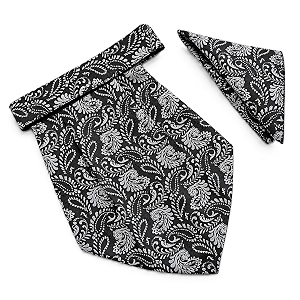 voici france mens paisley cravat ascot necktie pocket square microfiber fabric free size