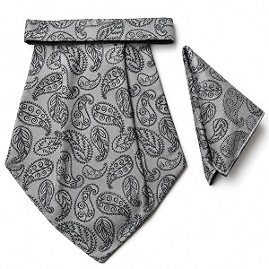 voici france mens paisley cravat ascot necktie pocket square microfiber fabric free size