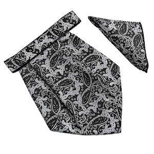 voici france mens paisley cravat ascot necktie pocket square microfiber fabric free size