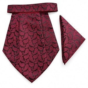 voici france mens paisley cravat ascot necktie pocket square microfiber fabric free size
