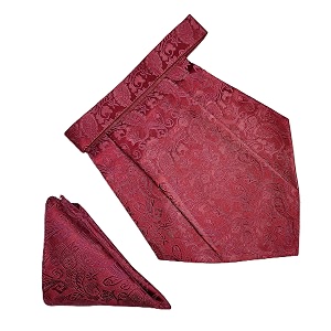voici france mens paisley cravat ascot necktie pocket square microfiber fabric free size