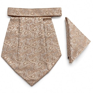 voici france mens paisley cravat ascot necktie pocket square microfiber fabric free size