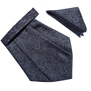 voici france mens paisley cravat ascot necktie pocket square microfiber fabric free size