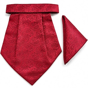 voici france mens paisley cravat ascot necktie pocket square microfiber fabric free size