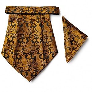 voici france mens paisley cravat ascot necktie pocket square microfiber fabric free size