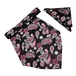 voici france mens paisley cravat ascot necktie pocket square microfiber fabric free size
