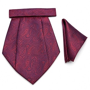 voici france mens paisley cravat ascot necktie pocket square microfiber fabric free size