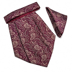 voici france mens paisley cravat ascot necktie pocket square microfiber fabric free size