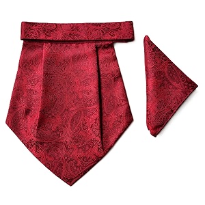 voici france mens paisley cravat ascot necktie pocket square microfiber fabric free size