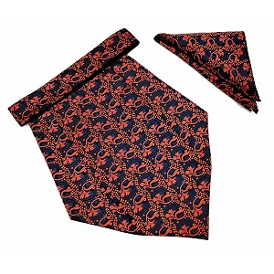 voici france mens paisley cravat ascot necktie pocket square microfiber fabric free size