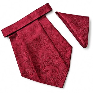 voici france mens paisley cravat ascot necktie pocket square microfiber fabric free size