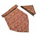 VOICI France Mens Paisley Cravat ascot NeckTie Pocket Square Microfiber Fabric Free Size