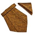 VOICI France Mens Paisley Cravat ascot NeckTie Pocket Square Microfiber Fabric Free Size