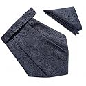 VOICI France Mens Paisley Cravat ascot NeckTie Pocket Square Microfiber Fabric Free Size
