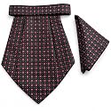 VOICI France Mens Paisley Cravat ascot NeckTie Pocket Square Microfiber Fabric Free Size