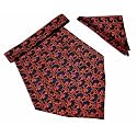 VOICI France Mens Paisley Cravat ascot NeckTie Pocket Square Microfiber Fabric Free Size
