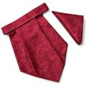 VOICI France Mens Paisley Cravat ascot NeckTie Pocket Square Microfiber Fabric Free Size