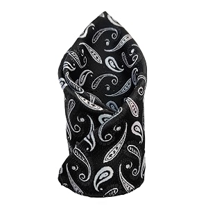 voici france premium black amp silver paisley pocket square for men  luxury jacquard woven formal suit hanky  wedding party amp business wear
