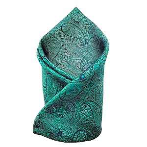 voici france premium black amp silver paisley pocket square for men  luxury jacquard woven formal suit hanky  wedding party amp business wear