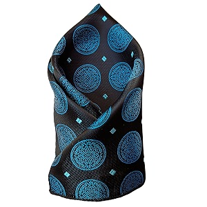 voici france premium black amp silver paisley pocket square for men  luxury jacquard woven formal suit hanky  wedding party amp business wear