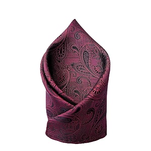 voici france premium black amp silver paisley pocket square for men  luxury jacquard woven formal suit hanky  wedding party amp business wear