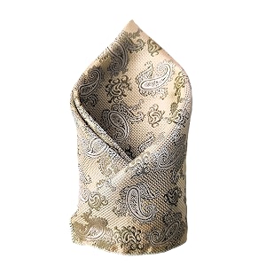 voici france premium black amp silver paisley pocket square for men  luxury jacquard woven formal suit hanky  wedding party amp business wear