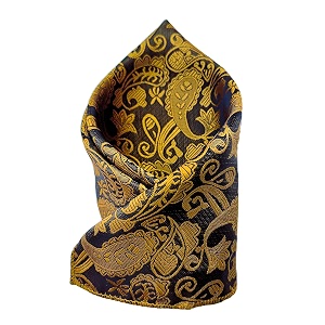 voici france premium black amp silver paisley pocket square for men  luxury jacquard woven formal suit hanky  wedding party amp business wear