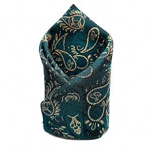 voici france premium black amp silver paisley pocket square for men  luxury jacquard woven formal suit hanky  wedding party amp business wear