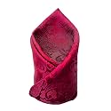 VOICI France Premium Black & Silver Paisley Pocket Square for Men | Luxury Jacquard Woven Formal Suit Hanky | Wedding, Party & Business Wear