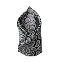 VOICI France Premium Black &amp; Silver Paisley Pocket Square for Men | Luxury Jacquard Woven Formal Suit Hanky | Wedding, Party &amp; Business Wear
