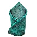 VOICI France Premium Black &amp; Silver Paisley Pocket Square for Men | Luxury Jacquard Woven Formal Suit Hanky | Wedding, Party &amp; Business Wear