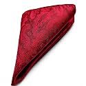 VOICI France Premium Black &amp; Silver Paisley Pocket Square for Men | Luxury Jacquard Woven Formal Suit Hanky | Wedding, Party &amp; Business Wear