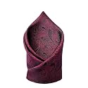 VOICI France Premium Black &amp; Silver Paisley Pocket Square for Men | Luxury Jacquard Woven Formal Suit Hanky | Wedding, Party &amp; Business Wear