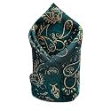 VOICI France Premium Black &amp; Silver Paisley Pocket Square for Men | Luxury Jacquard Woven Formal Suit Hanky | Wedding, Party &amp; Business Wear