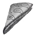 VOICI France - Premium Pocket Square Men Satin Wedding Handkerchief Multicolor Free Size (Silver with Black)