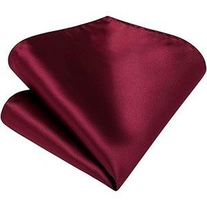 voici france - premium pocket square microfiber men satin wedding handkerchief pocket square p maroon