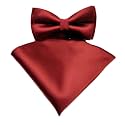 VOICI Men's Velvet &amp; Satin oversized Bow &amp; Pocket Square Tie Black Color Free Size best for Tuxido dinner jackets