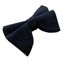 VOICI Men's Velvet &amp; Satin oversized Bow &amp; Pocket Square Tie Black Color Free Size best for Tuxido dinner jackets