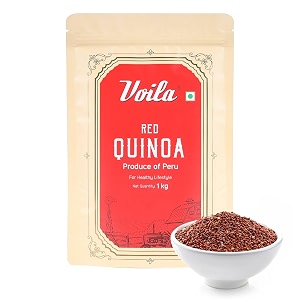 voila red quinoa 1kg  premium gluten free red quinoa seeds  produce of peru  high protein amp fiber  rich in antioxidants  low glycemic index  healthy superfood grain for salads soups bowls breakfast baking amp everyday cooking