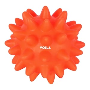voila spiky dog toy ball with ring durable amp chew-resistant interactive toy for dogs fun fetch amp tug toy for extra small amp small dogs pack of 1 orange