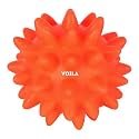 Voila Spiky Dog Toy Ball with Ring, Durable & Chew-Resistant Interactive Toy for Dogs, Fun Fetch & Tug Toy for Extra Small & Small Dogs (Pack of 1) Orange