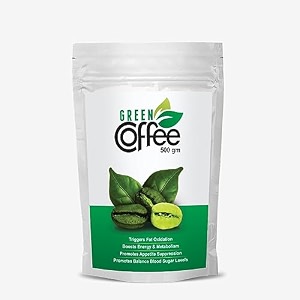 vokin biotech organic green coffee beans unroasted arabica coffee supports weight loss management 500 gram-pack of1